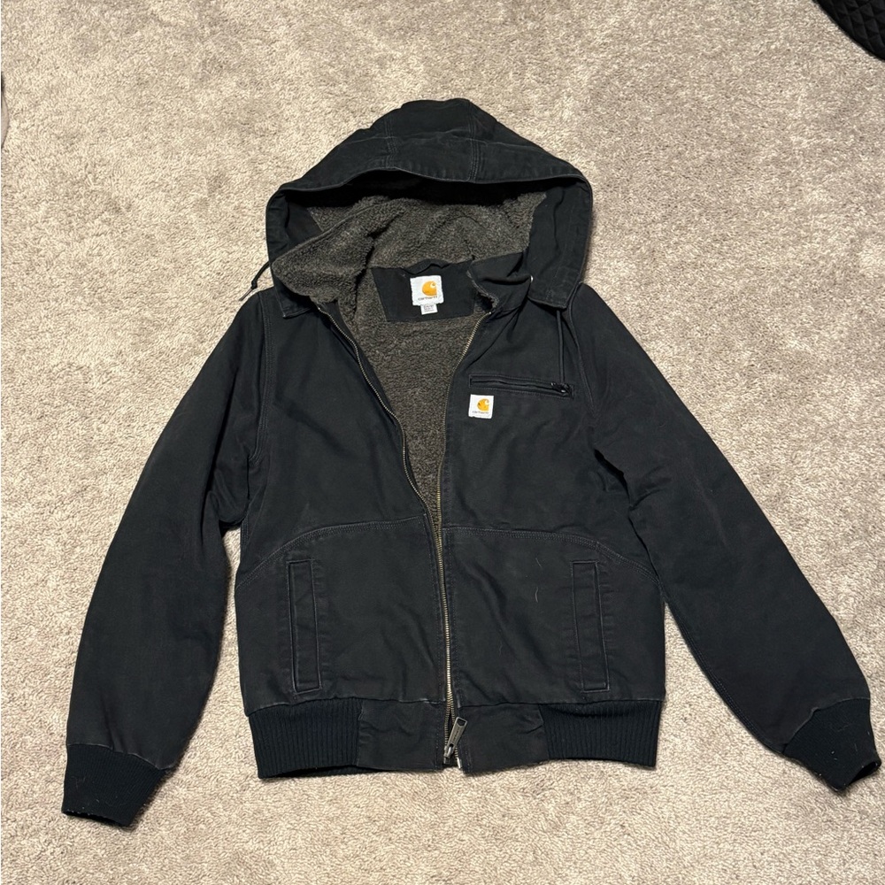 Carhartt Black Sherpa-Lined Jacket